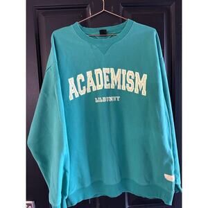 LILBETTER Green Crew Neckline Long Sleeves Graphic Print Sweatshirt Size XL